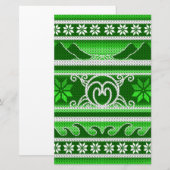Winter Green Nordic Design Briefpapier (Voorkant / Achterkant)