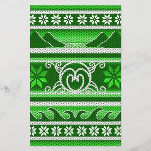 Winter Green Nordic Design Briefpapier (Voorkant)