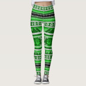 Winter Green Nordic Design Leggings (Voorkant)