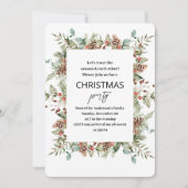 Winter Green Pine Cone Lijst Kerst Kaart (Voorkant)
