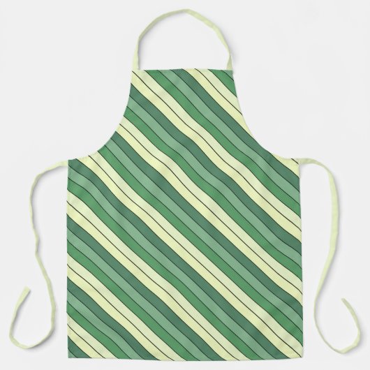 Winter Green Yellow Stripes On Watercolor Paper  Schort (Voorkant)