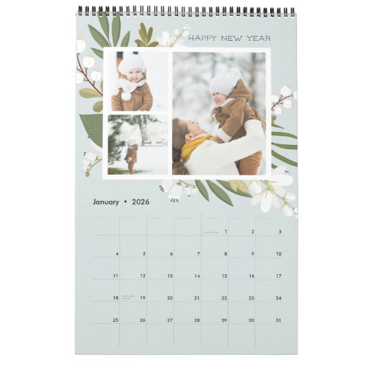 Winter Greenery | 24 Foto aangepast onderschrift Kalender (Jan 2026)