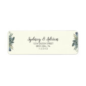 Winter Greenery | Adres voor huwelijksweddenschap Etiket (Voorkant)