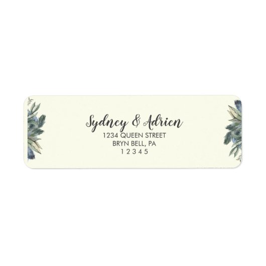Winter Greenery | Adres voor huwelijksweddenschap Etiket (Voorkant)