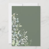 Winter Greenery Arctic Animals Neutraal Baby showe Kaart (Achterkant)