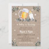Winter Greenery Baby brouwt Baby shower Kaart (Voorkant)