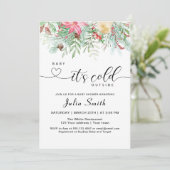 Winter Greenery Baby is buiten koud Kaart (Staand voorkant)