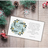 Winter Greenery Baby Shower Books For Baby Informatiekaartje