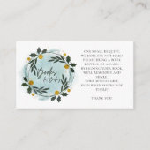 Winter Greenery Baby Shower Books For Baby Informatiekaartje (Voorkant)