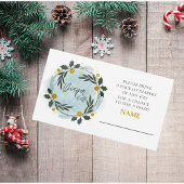  Winter Greenery Baby Shower Diaper Raffle  Informatiekaartje