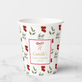 Winter Greenery Baby shower Papieren Bekers