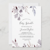 Winter Greenery Baby Sprinkle Kaart (Voorkant)