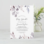 Winter Greenery Baby Sprinkle Kaart (Staand voorkant)