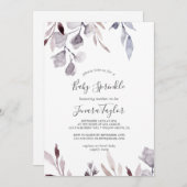 Winter Greenery Baby Sprinkle Kaart (Voorkant / Achterkant)