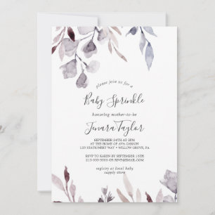 Winter Greenery Baby Sprinkle Kaart