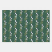 Winter Greenery, Bells en Pinecone Kerstmis Inpakpapier Vel (Voorkant 3)