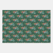 Winter Greenery, Bells en Pinecone Kerstmis Inpakpapier Vel (Voorkant 2)