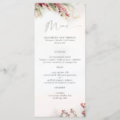 Winter Greenery Berries Rood Groen Botanisch Moder Menu (Voorkant)