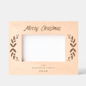 Winter Greenery Berries Vrolijke kerst Laser Gegraveerde Lijstjes (Voorkant)