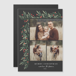 Winter Greenery Black 3 Fotokerstmis