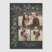 Winter Greenery Black 3 Fotokerstmis (Voorkant)