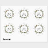 Winter Greenery | Boho Botanical Return Address Ronde Sticker (Vel)