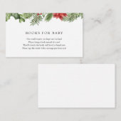 Winter Greenery Books voor Baby-insteekkaart Informatiekaartje (Voorkant / Achterkant)