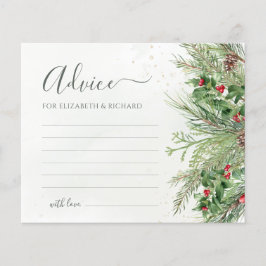 Winter Greenery Botanische bruiloft advies Kaart