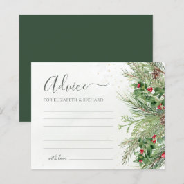 Winter Greenery Botanische bruiloft advies Kaart