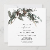 Winter Greenery Bouquet Vrijgezellenfeest Kaart (Voorkant)