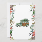 Winter Greenery Bridal Shower Invitation Truck Kaart (Achterkant)