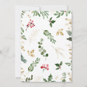 Winter Greenery Bridal Shower Invitations Kaart (Achterkant)