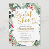 Winter Greenery Bridal Shower Invitations Kaart (Voorkant / Achterkant)