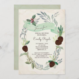 Winter Greenery Bridal Shower Kaart