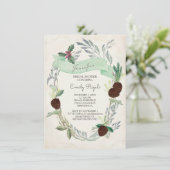 Winter Greenery Bridal Shower Kaart (Staand voorkant)