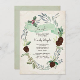 Winter Greenery Bridal Shower Kaart