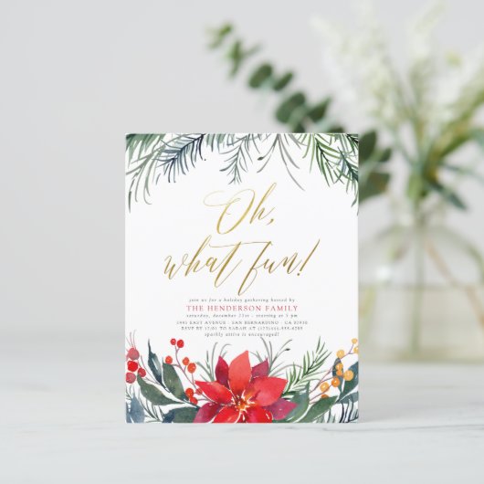 Winter Greenery Budget kerstfeestdag (Staand voorkant)