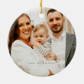 Winter Greenery Christmas Photo Wreath Ornament (Achterkant)