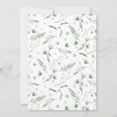 Winter Greenery Couples Shower Kaart (Achterkant)