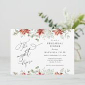 Winter Greenery de nacht voor het repetitief diner Kaart (Staand voorkant)