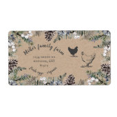 Winter  Greenery Egg Karton Label (Voorkant)