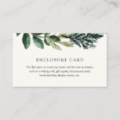 Winter Greenery en Play Enclosure Card Informatiekaartje (Voorkant)