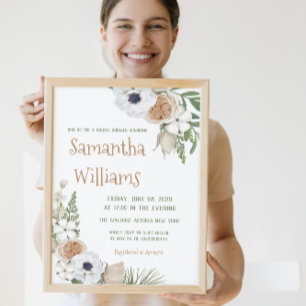 Winter Greenery Floral Cotton Pine Vrijgezellenfee Kaart