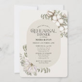 Winter Greenery Floral Oval Rehearsal Dinner Kaart (Voorkant)