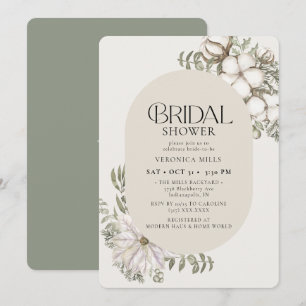 Winter Greenery Floral Oval Vrijgezellenfeest Kaart