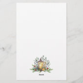 Winter Greenery Foliage Pine Stationery Briefpapier (Achterkant)