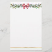 Winter Greenery Foliage Pine Stationery Briefpapier (Voorkant)