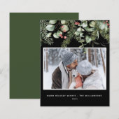 Winter Greenery | Foto Budget Holiday Kaart (Voorkant / Achterkant)