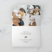 Winter Greenery | Foto gevouwen vakantiekaart Feestdagen Kaart (Binnen)