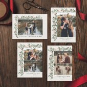 Winter Greenery Foto Kerstmis Magnetische Kaart